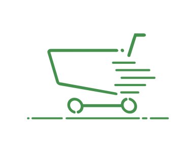 Alışveriş arabası sembolü çizimi