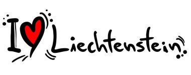 Lihtenştayn sevgi vektör illüstrasyonu
