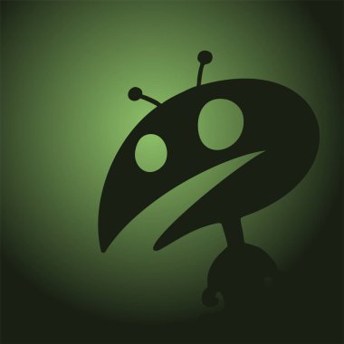 gölge uzaylı vektör çizimi