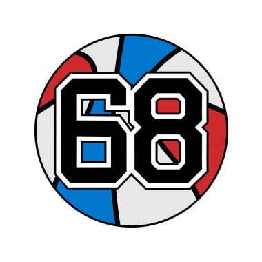 68 numaralı basketbol sembolü.