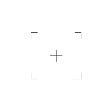 Basit düz kamera görüntüleyici vektör illüstrasyonu