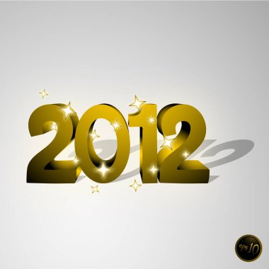 mutlu yeni yıl 2012 vektör çizim