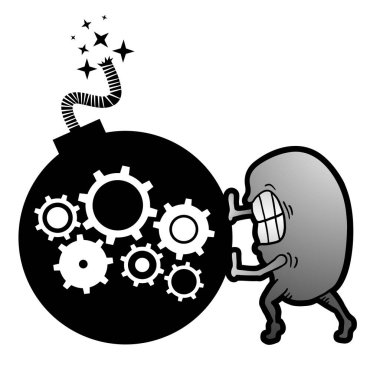 Makine bombası vektör çizimi