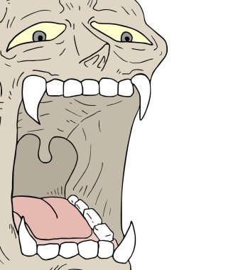 çizgi film canavar vektör çizimi