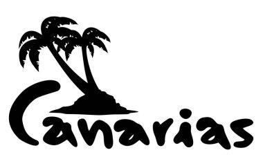 Kanarya palmiye vektörü çizimi