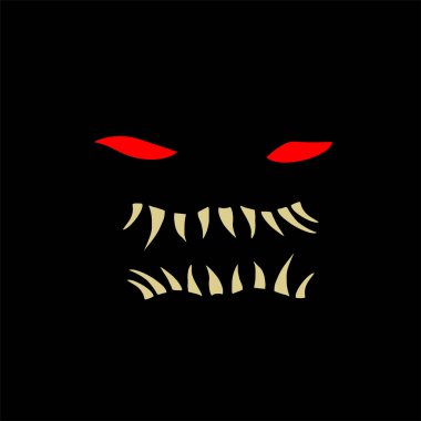 korkunç yüz vektör illüstrasyonu