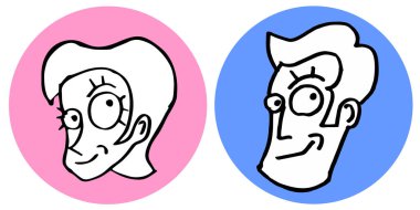 Kadın ve erkek simgelerle karşı karşıya