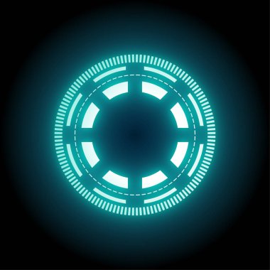 daire fütüristik ışık vektörü çizimi