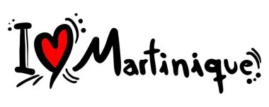 Martinik aşk vektör çizimi