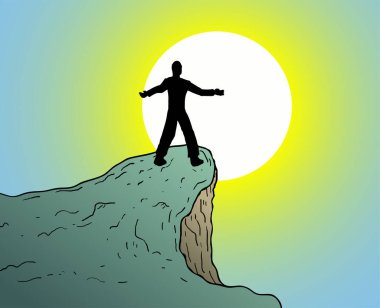 gün batımı ikon vektör illüstrasyonu