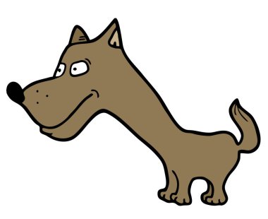 Komik köpek vektör illüstrasyonu