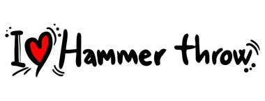 Çekiç fırlatma aşk vektörü illüstrasyonu