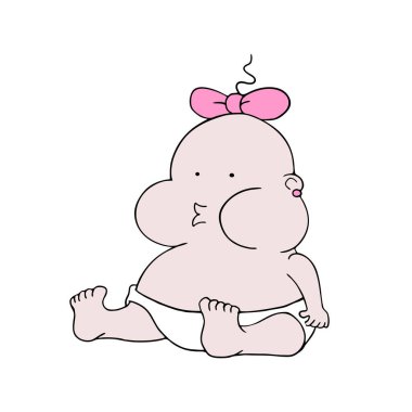 komik tombul bebek vektör çizimi