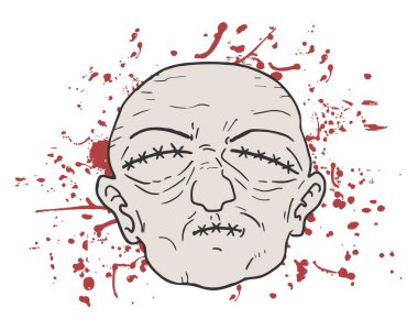 Yüz vektör illüstrasyonunu kapat