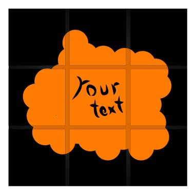 Metnin için alanı olan turuncu bir arkaplanın vektör illüstrasyonu