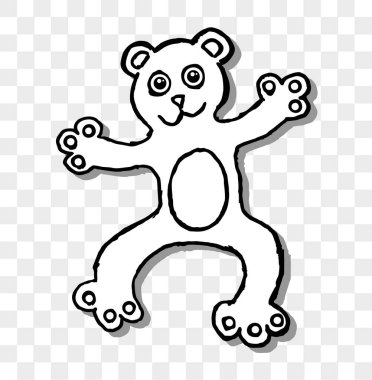 Şirin ayının vektör çizimi