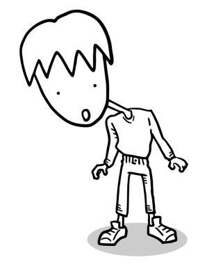 Çizgi roman karakterinin vektör çizimi 