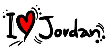 Ürdün vektör illüstrasyonuna bayılıyorum