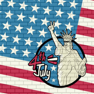 Amerikan özgürlük vektörü illüstrasyonu