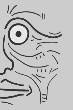  Erkek yüzünün bir kısmının vektör çizimi