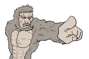 çizgi film canavar vektör çizimi