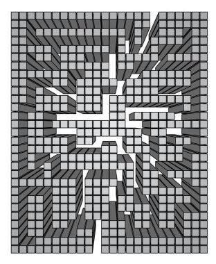 Piksel labirent vektör çizimi