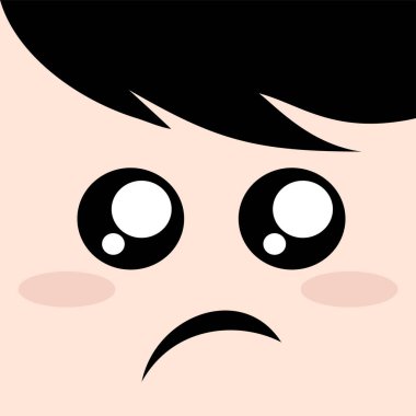 Şüphe tasarım vektörü illüstrasyonunun yüzü