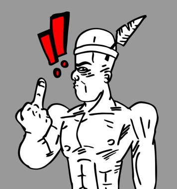 kızgın savaşçı vektör çizimi