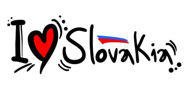 Slovakya vektör illüstrasyonunu sev