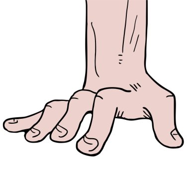 karikatür el vektör çizimi