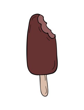 Lezzetli dondurma vektör çizimi