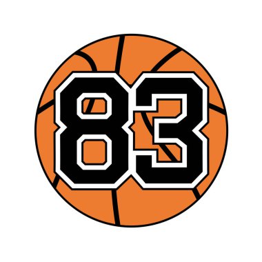 83 numaralı basketbol topu.