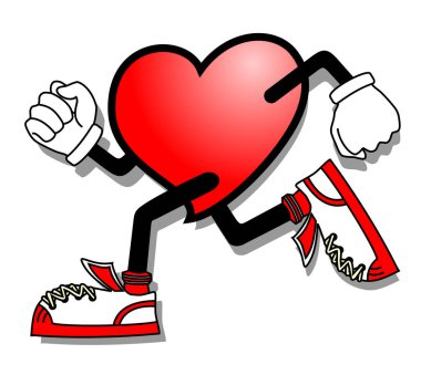 Kalp sporu vektör çizimi