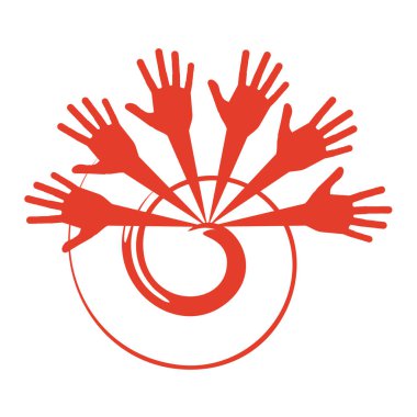 Eller simge vektör illüstrasyonu