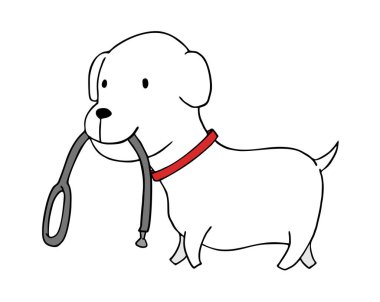 karikatür köpek vektör çizimi