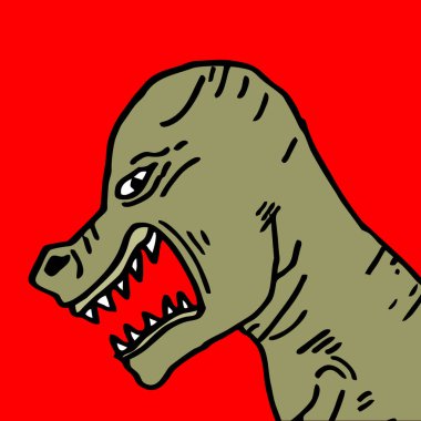 Dinozorun vektör illüstrasyonu