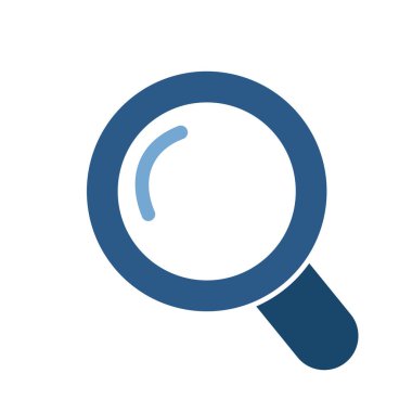 Büyütme cam simgesi vektör illüstrasyonu