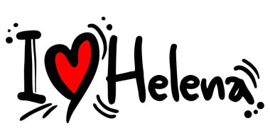 Helena vektör illüstrasyonunu seviyor 