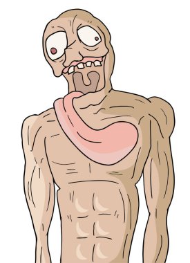 karikatür canavarı vektör çizimi