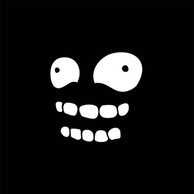 Karanlık vektör illüstrasyonunda yüz