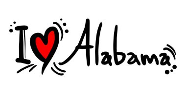 Alabama vektör illüstrasyonuna bayılırım.