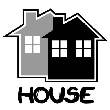 Simge evi vektör illüstrasyonu