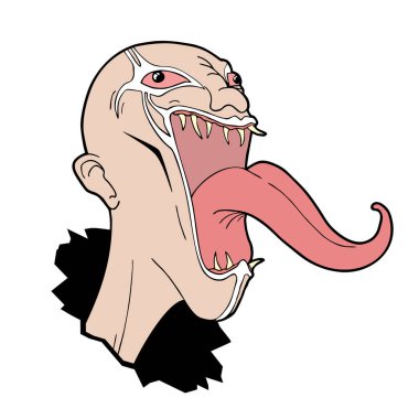 karikatür canavarı vektör çizimi