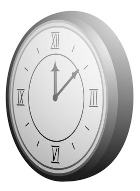 Saat beyaz arkaplanda izole edildi