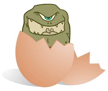 karikatür canavarı vektör çizimi