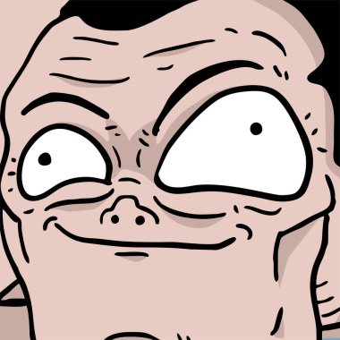 Komik adam vektör çizimi