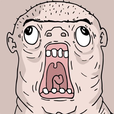 Komik adam vektör çizimi