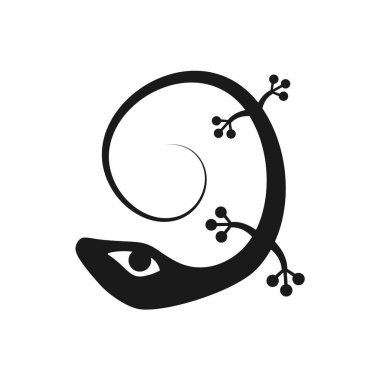 komik kertenkele çizim vektörü çizimi