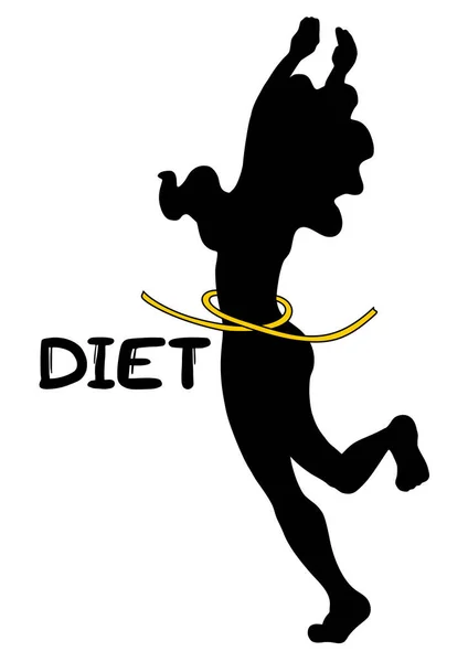 Diet Body Vector Illustration — ストックベクタ