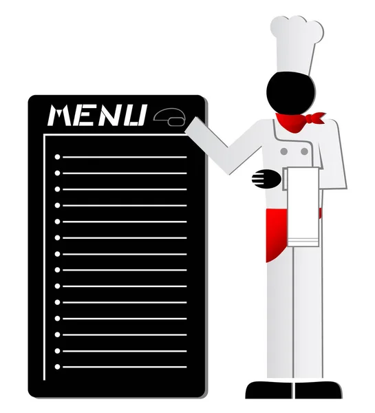 Ilustração Vetorial Chef Desenhos Animados Com Jornal — Vetor de Stock